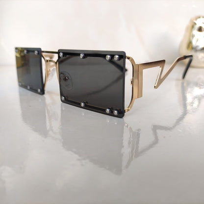GAFAS DE LUJO RETRO NEGRAS